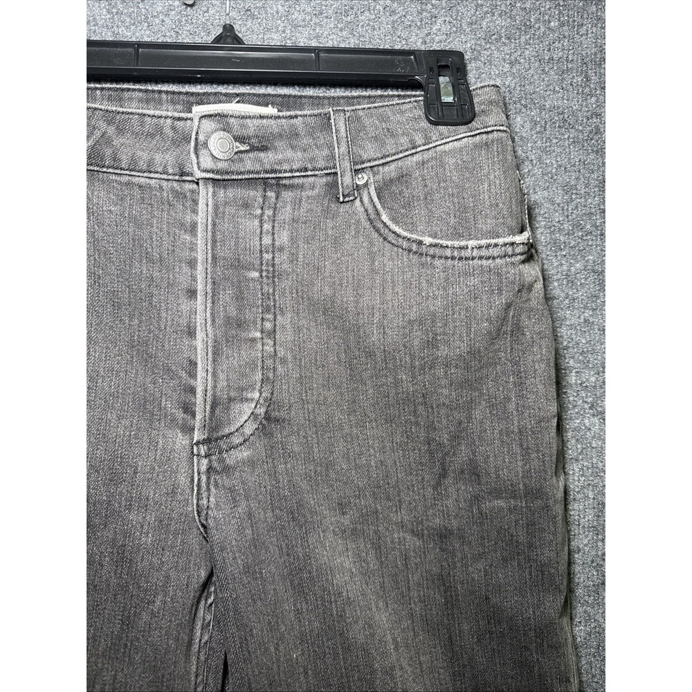 H&M Jeans Womens 4 Black Straight Denim Dark Wash Casual - Picture 3 of 8